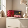Monet's Garden Artificial Flower Gift box, crocheted wool, sunflowers, tulips, artificial flowers, handcrafted floral art Specification image